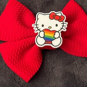 Red Bow with Hello Kitty Pin